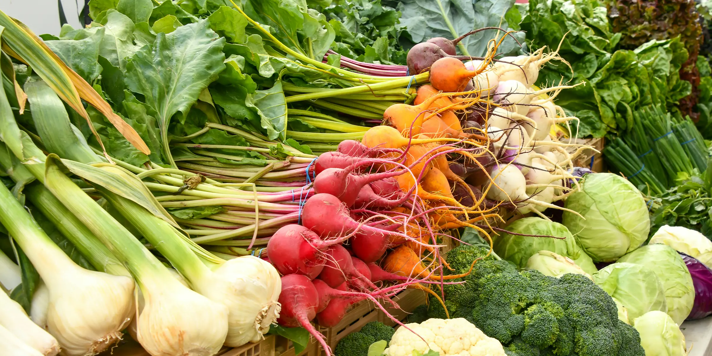 Fresh produce and flowers at the Burlingame Fresh Market